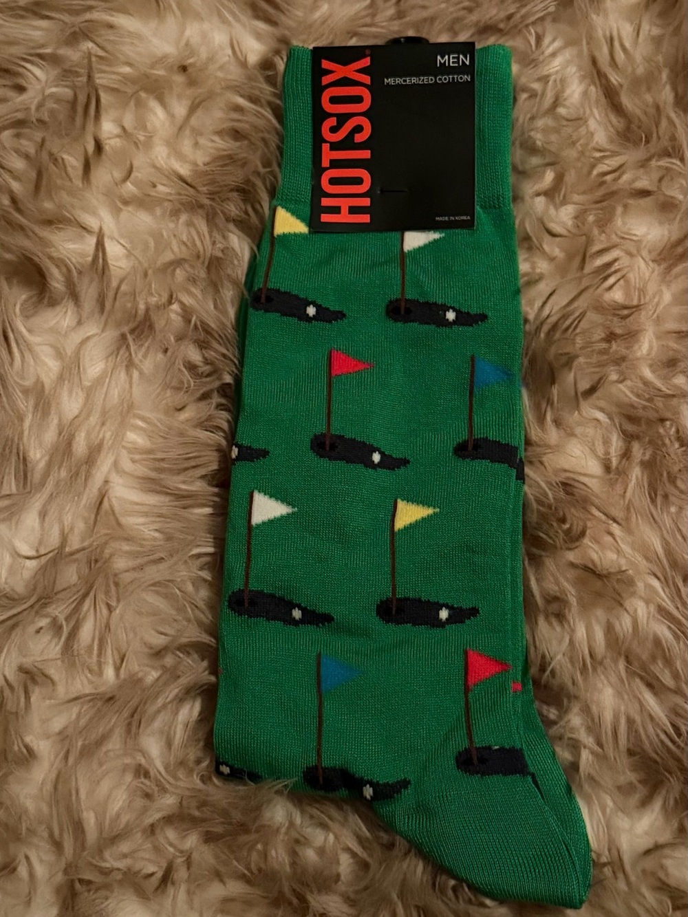 Hot Sox Men’s Golf Flag Pattern Socks